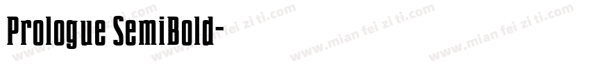 Prologue SemiBold字体转换